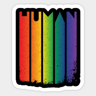 Human and Valid Gay Pride Sticker